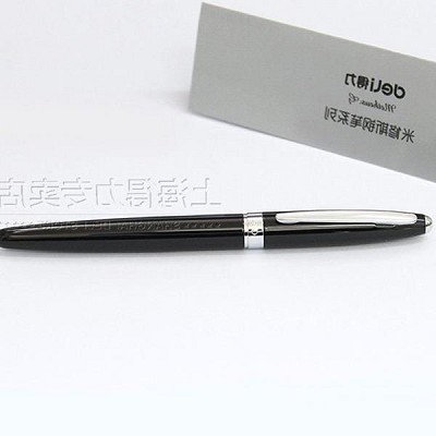 得力S671EF鋼筆 暗尖純黑 商務(wù)簽字筆 練字筆 高檔禮盒送禮必備