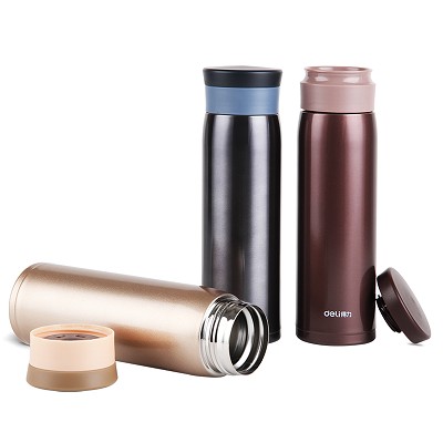 得力8982不銹鋼保溫杯 高密封性能茶杯水杯 高600ml 新品上市