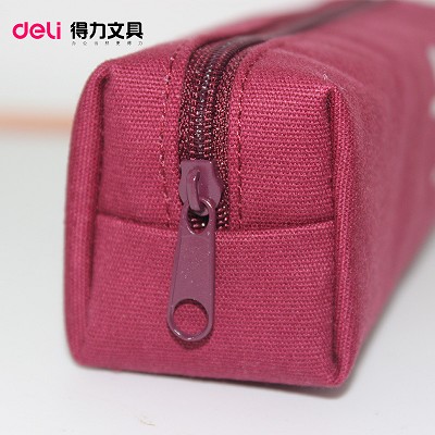 得力筆袋韓國(guó)帆布簡(jiǎn)約鉛筆袋女學(xué)生文具袋大容量文具盒小學(xué)生筆袋