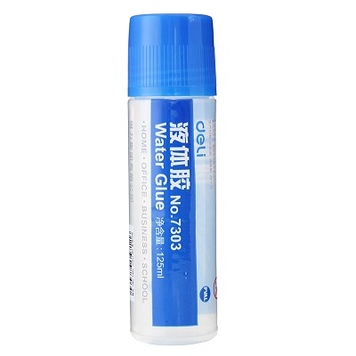 得力液體膠水7303通用學生美工膠水辦公膠粘用品125ml規(guī)格 10瓶