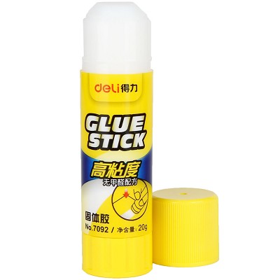 得力7092固體膠 強(qiáng)力固體膠棒 20g安全固體膠 無甲醛 中號膠棒