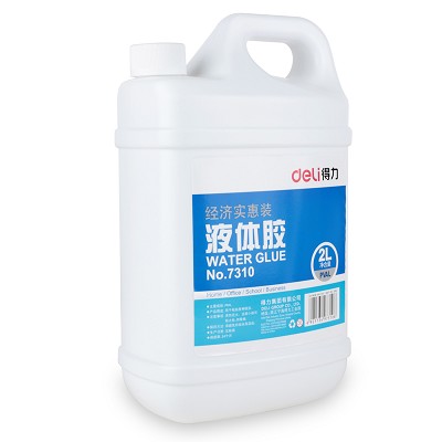 得力液體膠7310 整桶 2L大桶裝膠水 實(shí)用/辦公膠水/粘性好