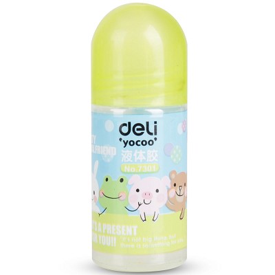 得力7301迷你型膠水 可愛(ài)通用液體膠 35ml 彩色強(qiáng)粘性 學(xué)生手工用