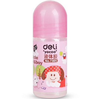 得力7301迷你型膠水 可愛(ài)通用液體膠 35ml 彩色強(qiáng)粘性 學(xué)生手工用