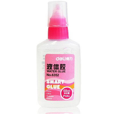 得力膠水6352扁頭膠水 筆刷頭液體膠水 辦公膠水 50ml