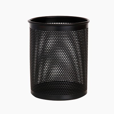 得力文具金屬網(wǎng)紋圓形筆筒，專業(yè)品質(zhì)909