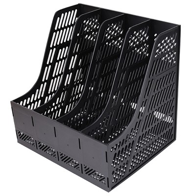 得力9848四聯(lián)文件框辦公用品文件架資料架文件欄學生文件架資料框