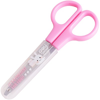 得力6021剪刀  學(xué)生安全手工剪刀 兒童安全用品 可愛卡通學(xué)習(xí)用品