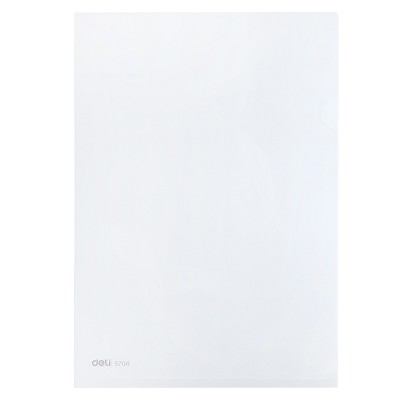 得力文具5706單頁透明防水文件套A4單頁夾試卷票據(jù)保護(hù)套 10個(gè)/包