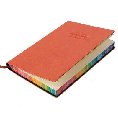 得力新品3184皮面本彩色噴邊PU材質(zhì)記事本56K創(chuàng)意筆記本