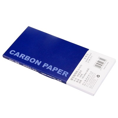deli得力9370藍(lán)色雙面薄型48k復(fù)寫紙（18.5×8.5cm）手寫票據(jù)使用