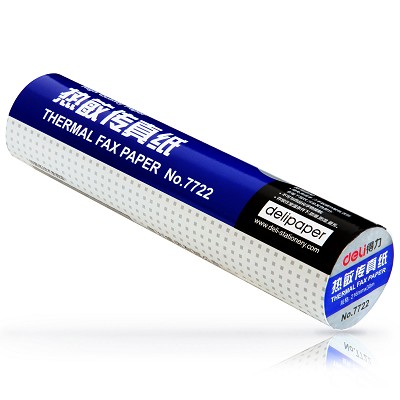 得力熱敏傳真紙7722 辦公紙制用品 經(jīng)濟(jì)實(shí)惠 216mm*30m