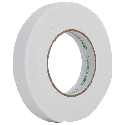 得力30412泡沫/海綿強力膠帶/布 24*2.5mm*5y粘性強多功能 1卷/袋