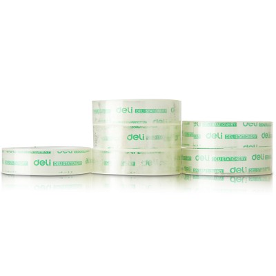 得力30029文具透明膠帶學(xué)生文具手工使用膠布 6卷價(jià) 12mm*1