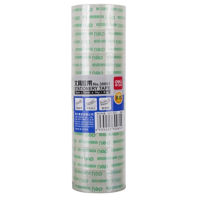 得力文具30061透明手工膠帶/膠條 小膠帶 1.8cm 辦公學(xué)習(xí) 單卷價(jià)