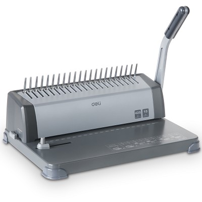 得力3872梳式裝訂機(jī) 財(cái)務(wù)辦公裝訂機(jī) 打孔用品 夾條膠圈裝訂機(jī)
