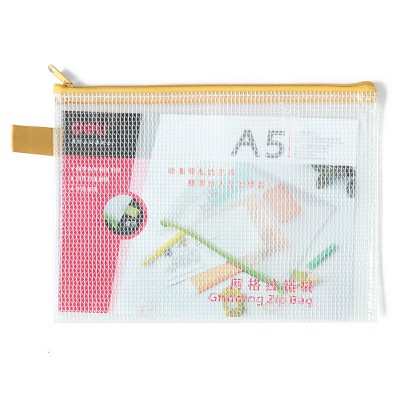 得力拉鏈袋5591 文件袋 網(wǎng)格袋 a5文件袋公文袋拉邊袋資料袋防水