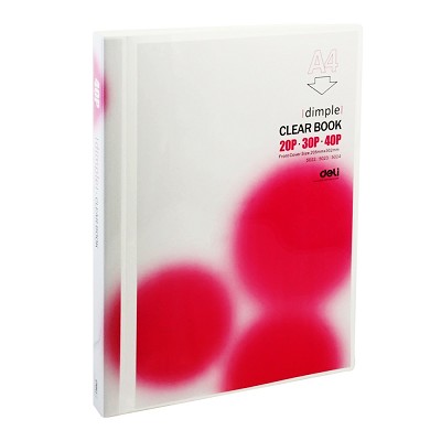 得力5024資料冊 A4文件夾插頁袋 活頁檔案冊 彩色可換封面 40頁