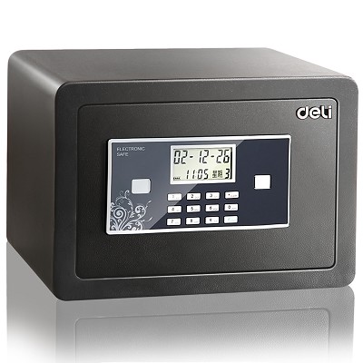 得力92618保險(xiǎn)柜家用電子密碼保險(xiǎn)箱迷你入墻保管箱 包郵
