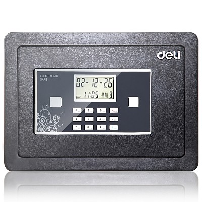 得力92618保險(xiǎn)柜家用電子密碼保險(xiǎn)箱迷你入墻保管箱 包郵