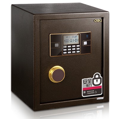 得力33030保險箱家用保險柜辦公保險箱保管箱入墻辦公床頭柜包郵