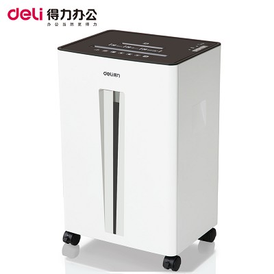 得力9916電動(dòng)碎紙機(jī)/12張/20分鐘/30L/碎卡/碎盤/4級(jí)保密 包郵