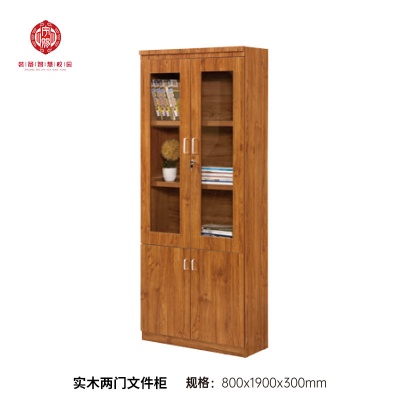 政府辦公實(shí)木辦公柜兩門(mén)文件柜書(shū)柜