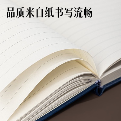 得力7921皮面本25K-205*143mm/160張10mm行距(藍(lán))(本)
